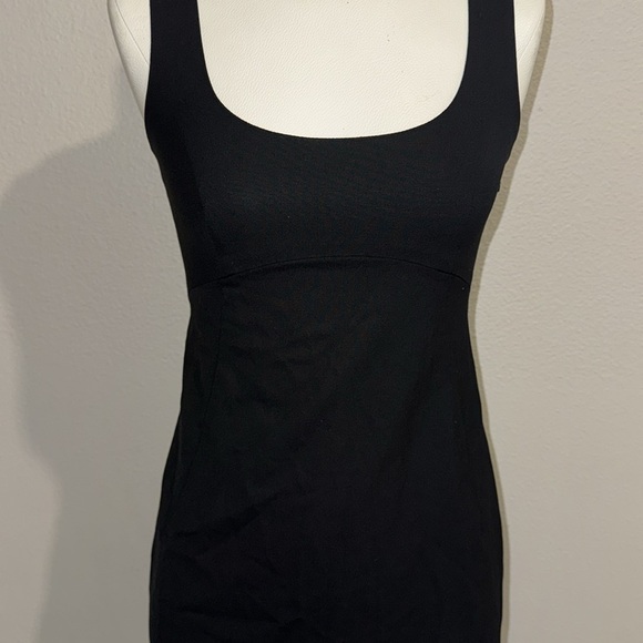 Theory Wool Black Shift Classic Mini Dress Square Neck - Picture 3 of 8